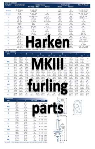 Harken MKIII furling parts - All units